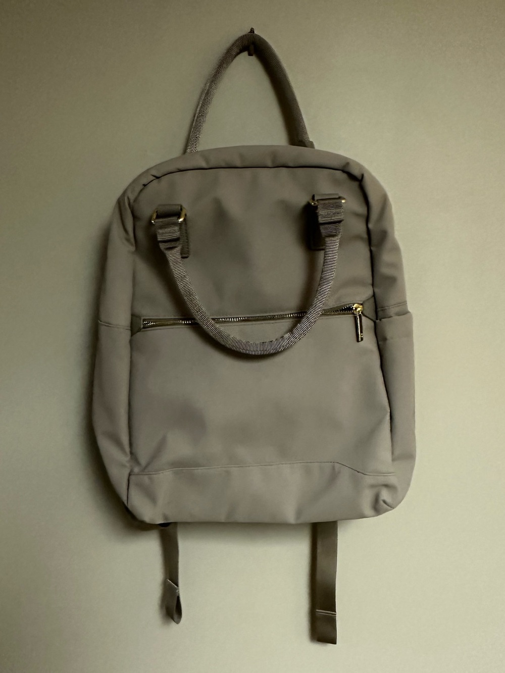 Target Light Gray Women's Backpack with Front Zip Pocket